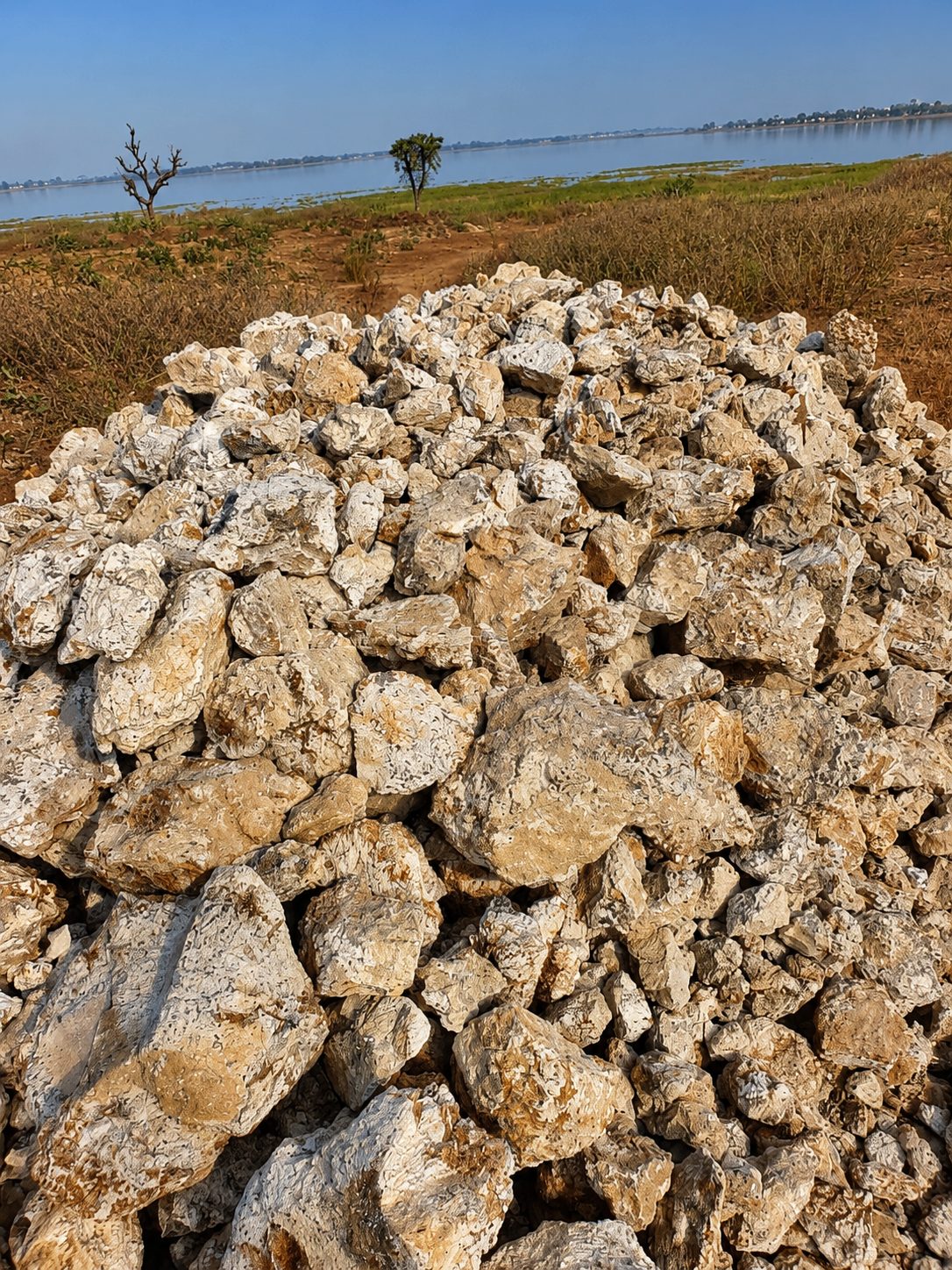 Stockpile of mined ore on open ground in Kebbi State